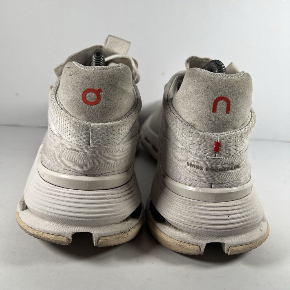 On Cloudnova 2 White/Flame Lace Up Athletic Running Shoes Sneakers Men's Size 9 - Picture 4 of 7